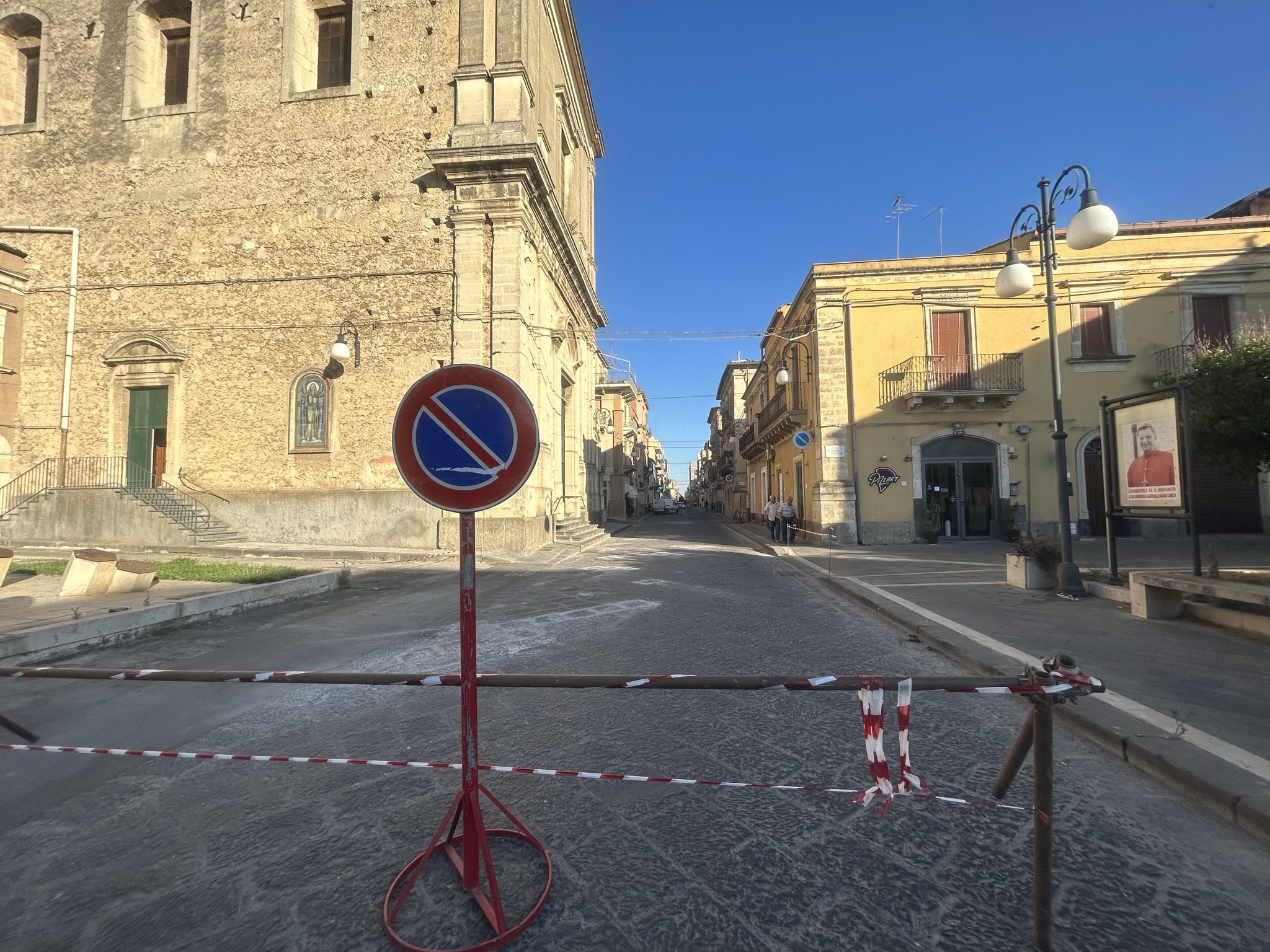 Il tratto di Corso Vittorio Emanuele interessato ai lavori di manutenzione